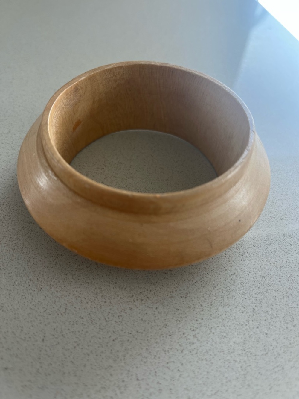Wooden Bangle Bracelet in Light Natural Tone
